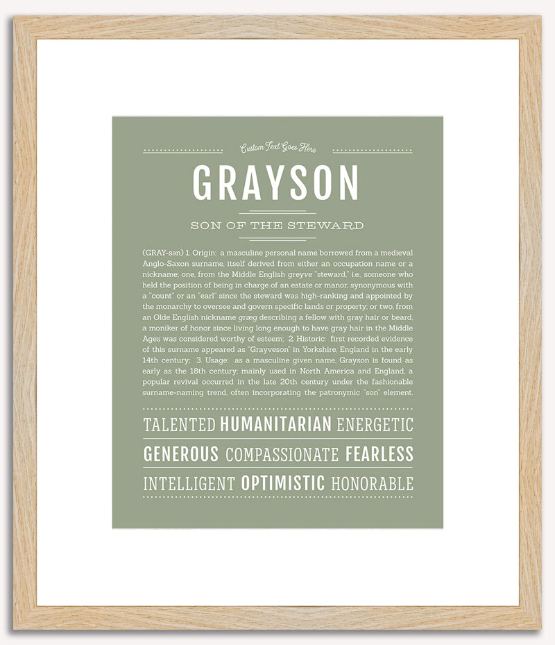 Grayson (male) | Name Art Print