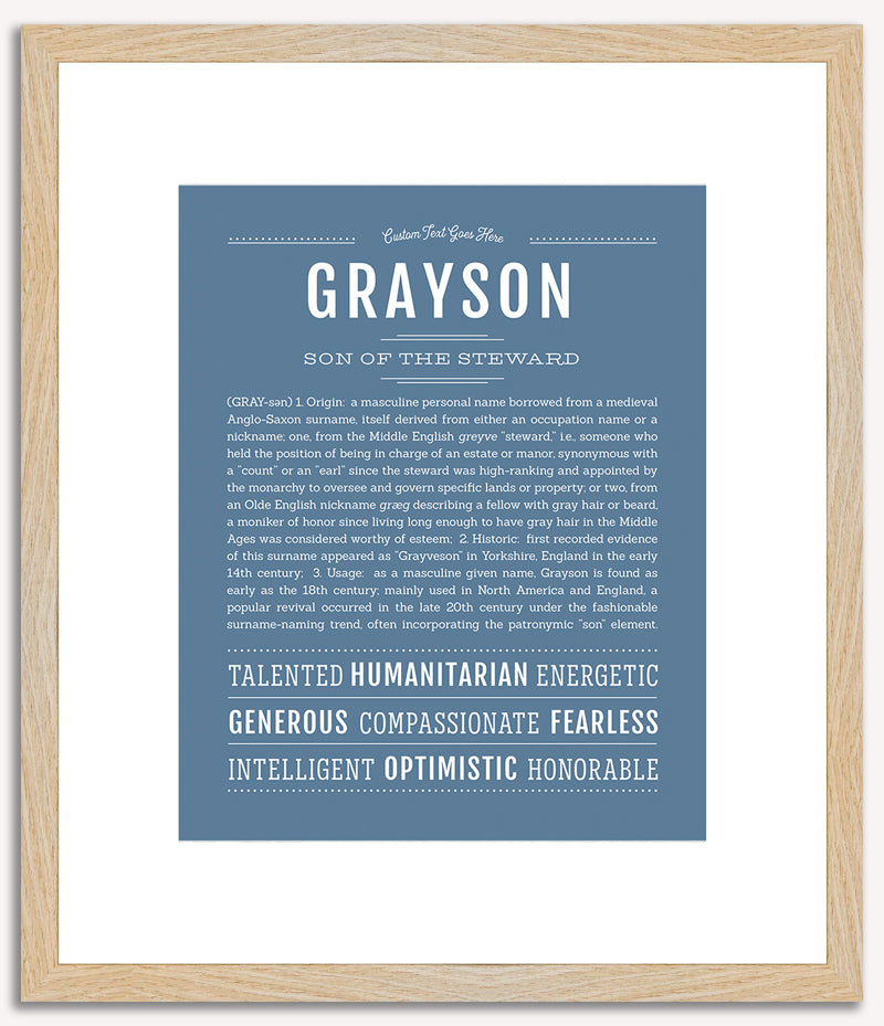 Grayson (male) | Name Art Print