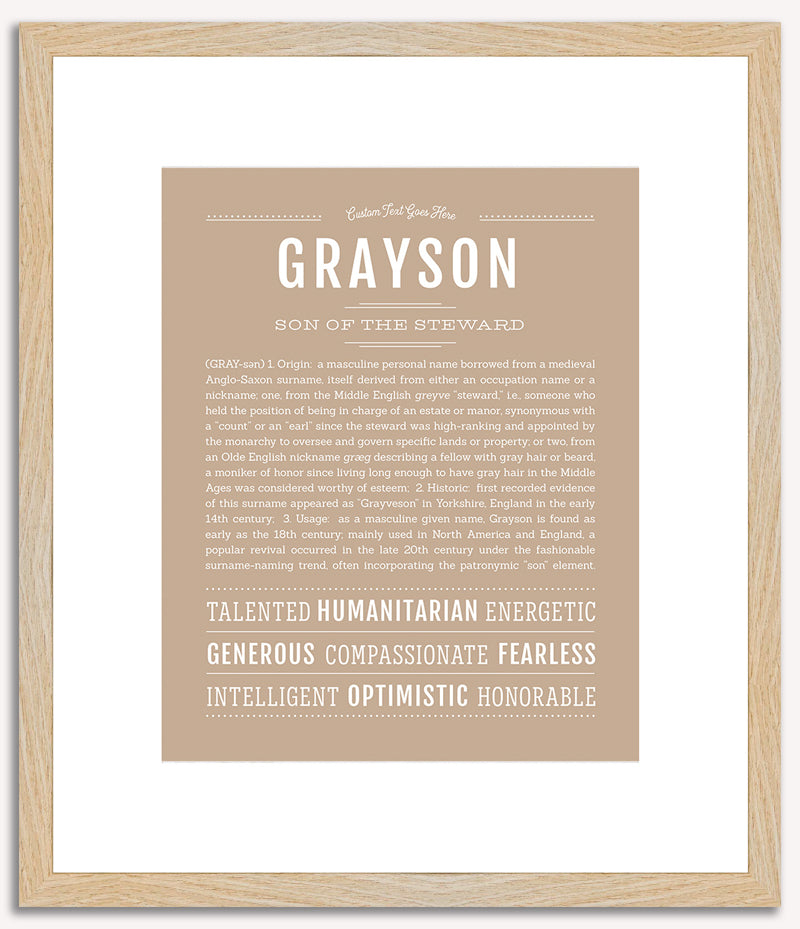 Grayson (male) | Name Art Print