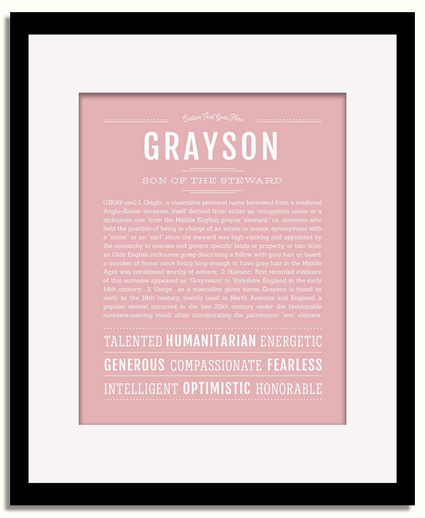 Frame Options | Dusty Rose | Black Frame, Matted