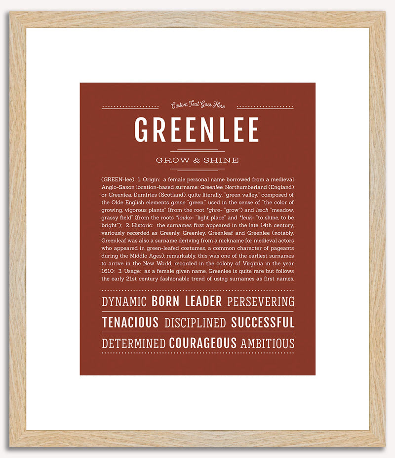 Greenlee | Name Art Print