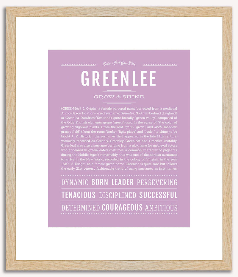 Greenlee | Name Art Print