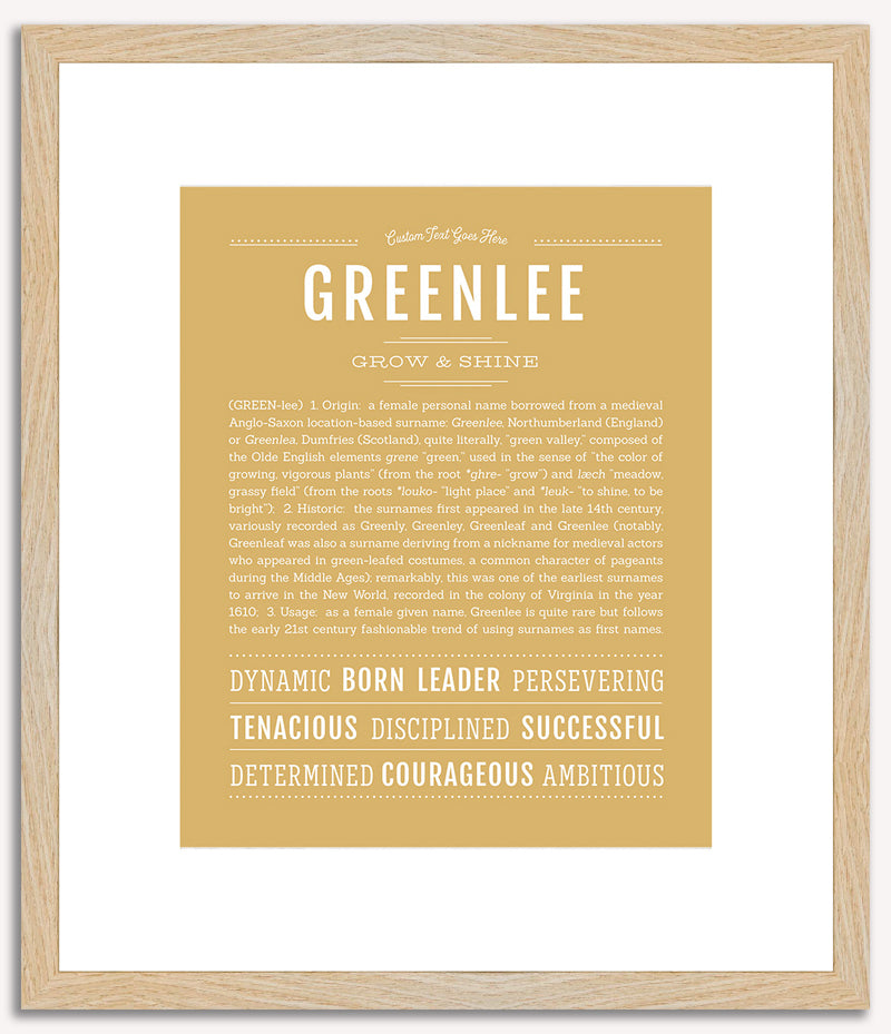 Greenlee | Name Art Print