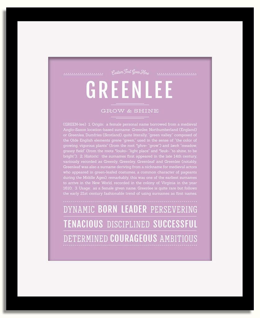 Frame Options | Lilac | Black Frame, Matted