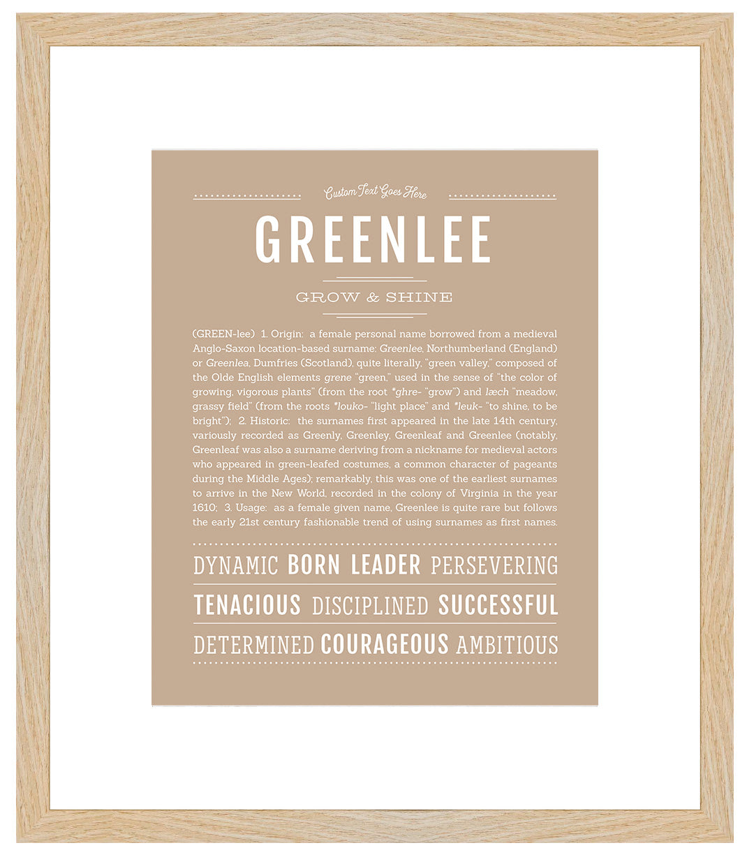 Greenlee | Name Art Print