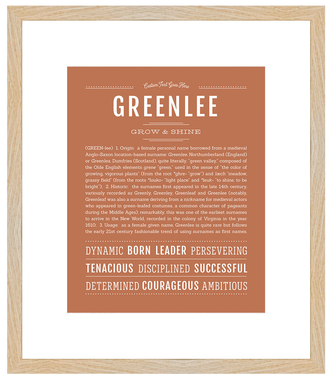 Greenlee | Name Art Print