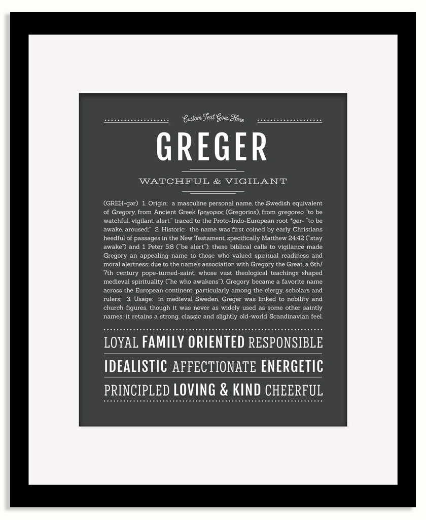 Frame Options | Charcoal Gray | Black Frame, Matted