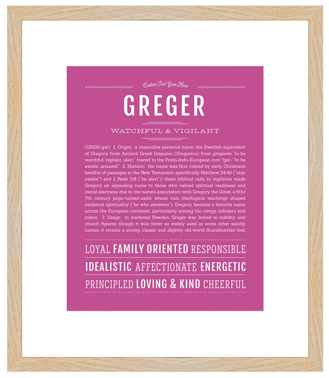 Frame Options | Dark Pink | Maple Frame, Matted