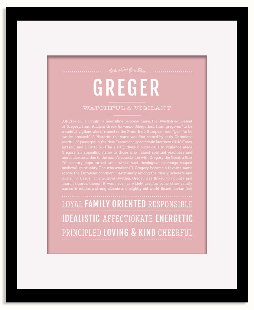 Frame Options | Dusty Rose | Black Frame, Matted