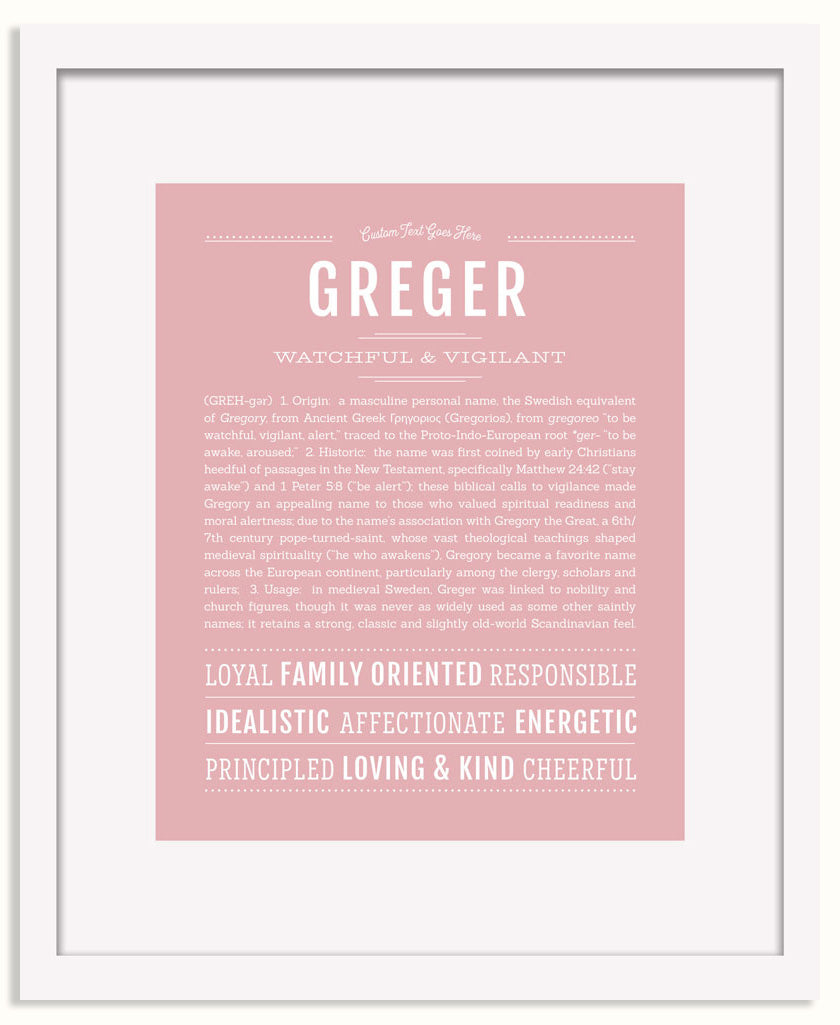 Frame Options | Dusty Rose | White Frame, Matted