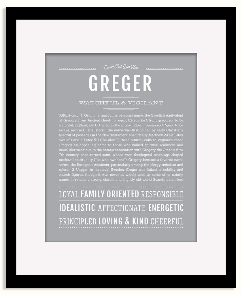 Frame Options | Light Gray | Black Frame, Matted