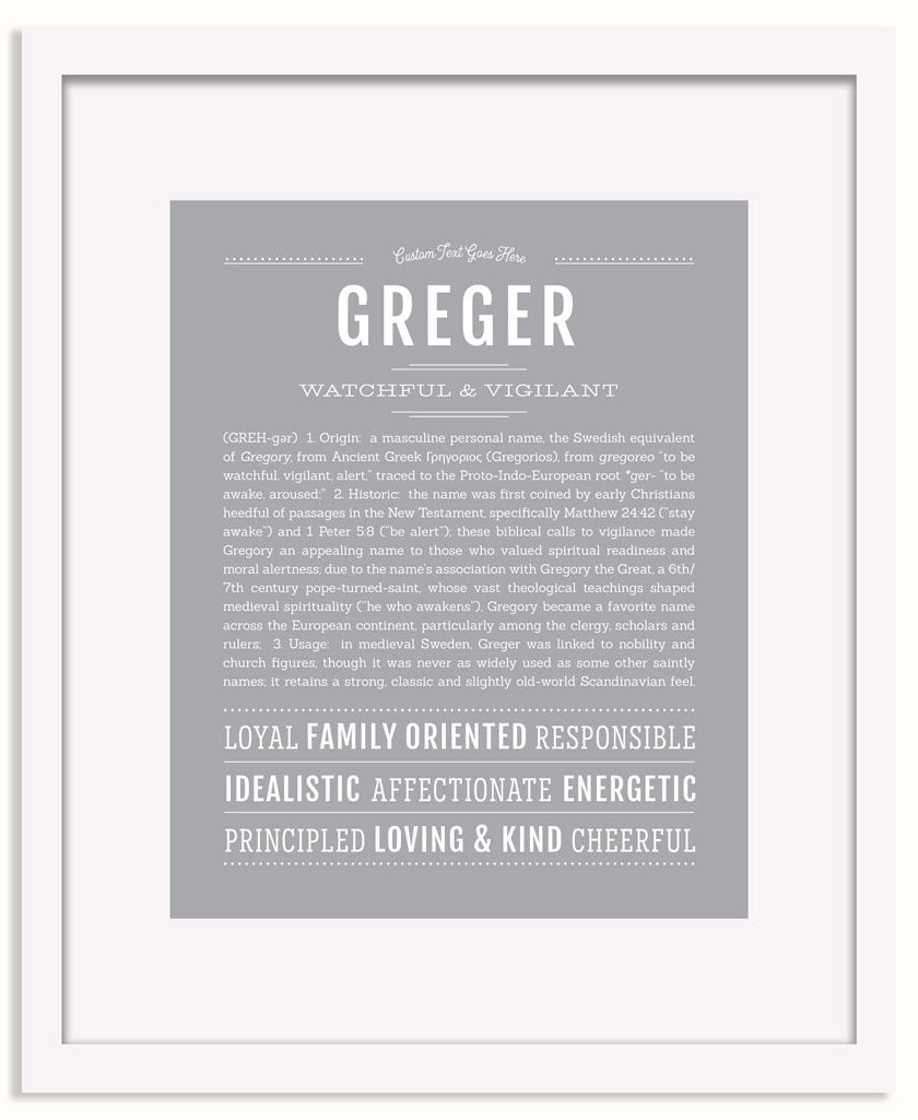 Frame Options | Light Gray | White Frame, Matted