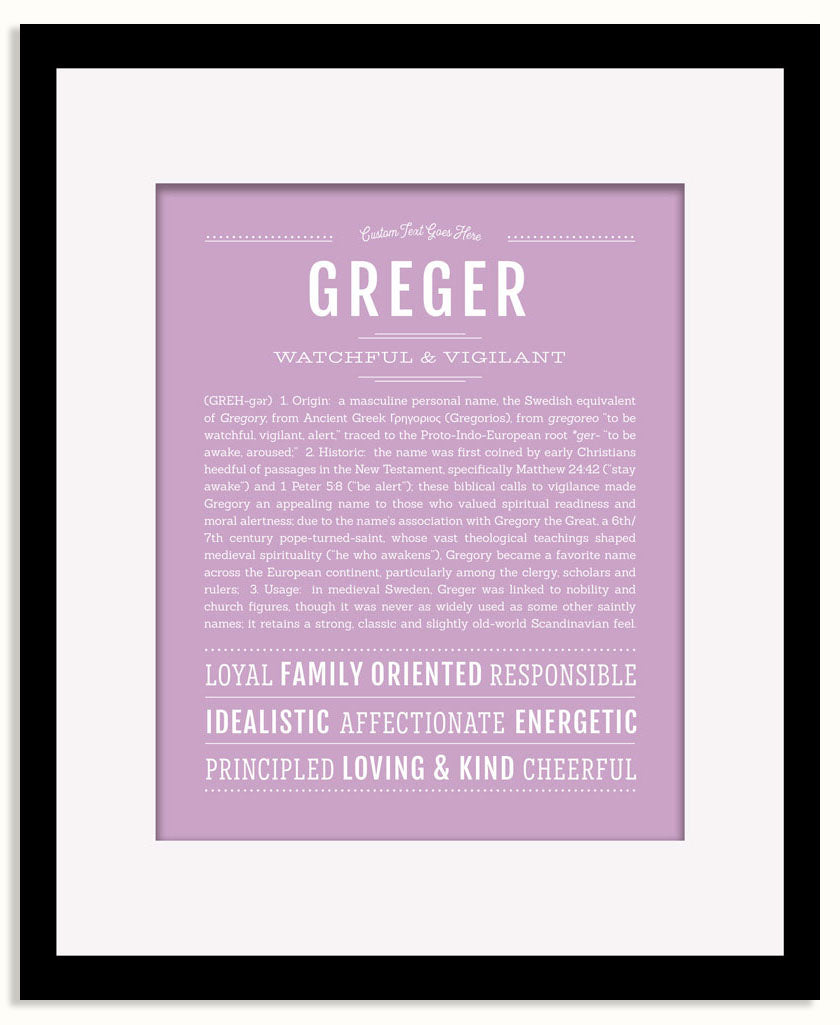 Frame Options | Lilac | Black Frame, Matted