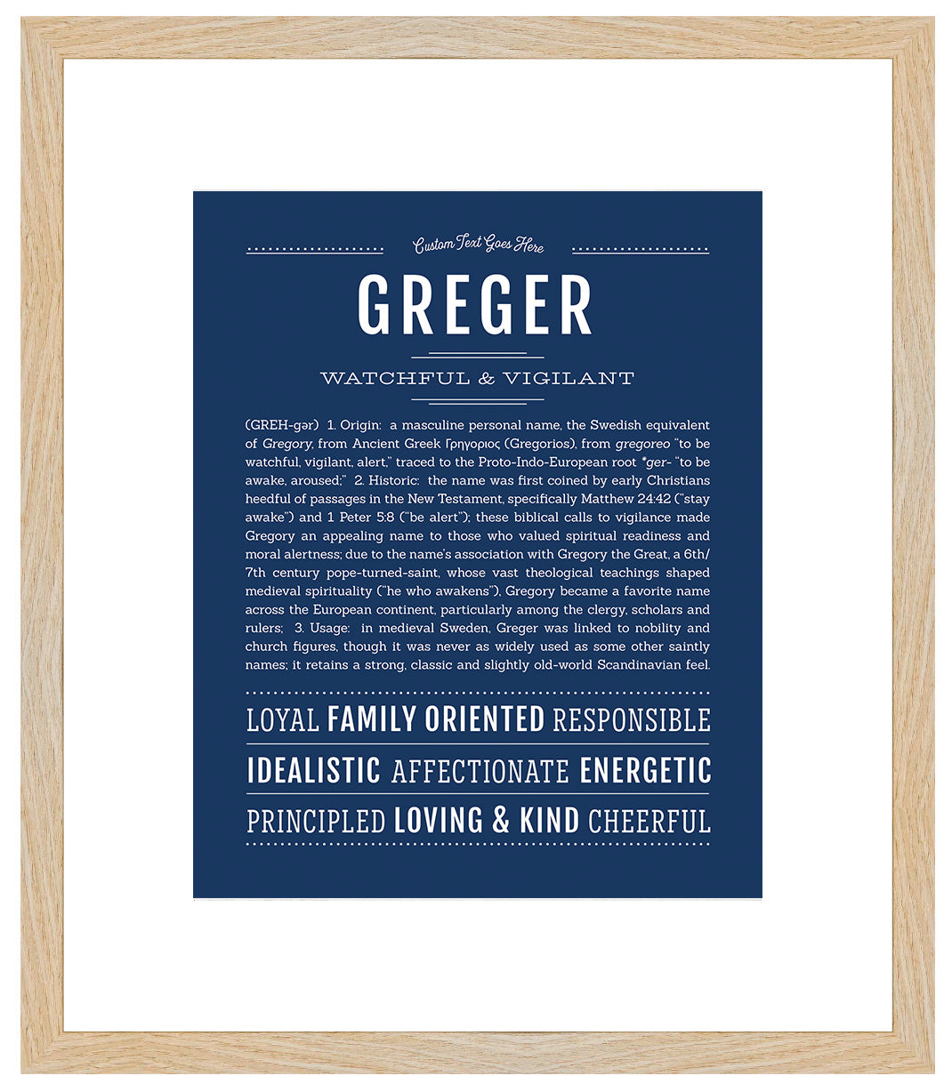 Frame Options | Midnight Blue | Maple Frame, Matted