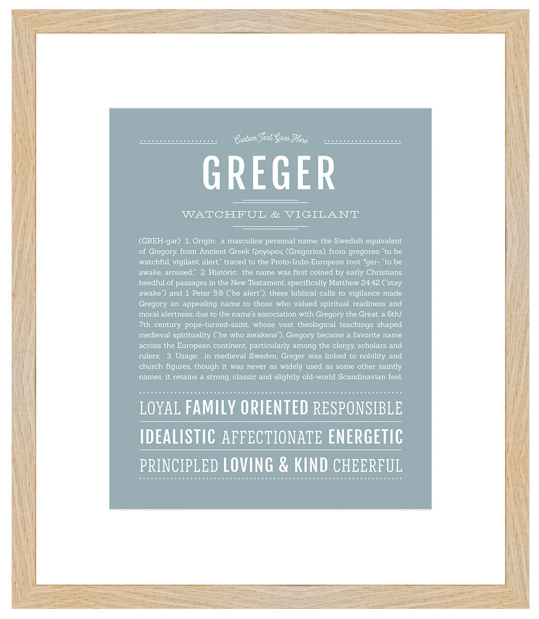 Frame Options | Powder Blue | Maple Frame, Matted