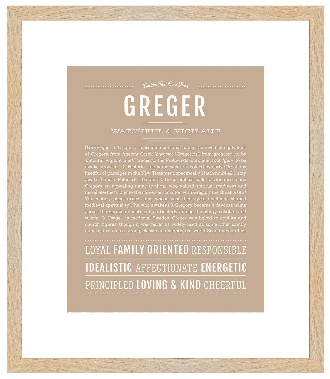 Frame Options | Tan | Maple Frame, Matted