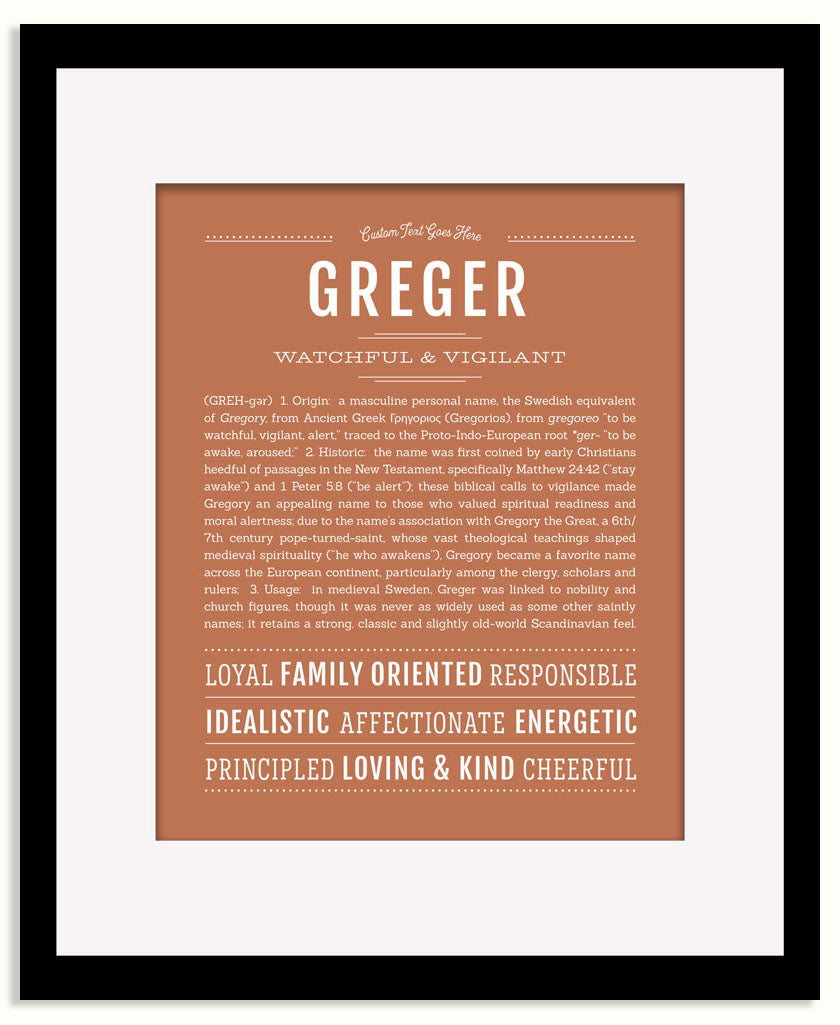 Frame Options | Terra Cotta | Black Frame, Matted