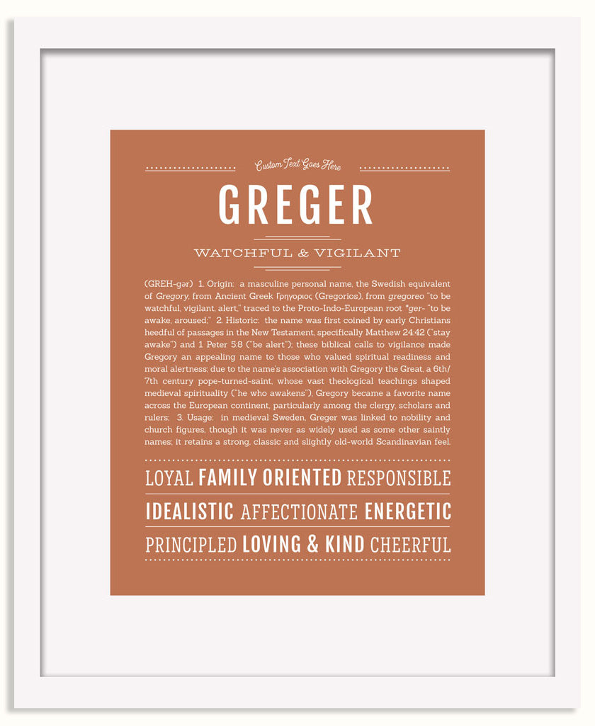 Frame Options | Terra Cotta | White Frame, Matted