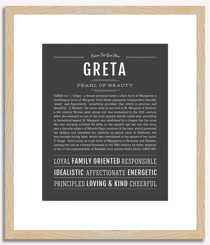 Greta | Name Art Print