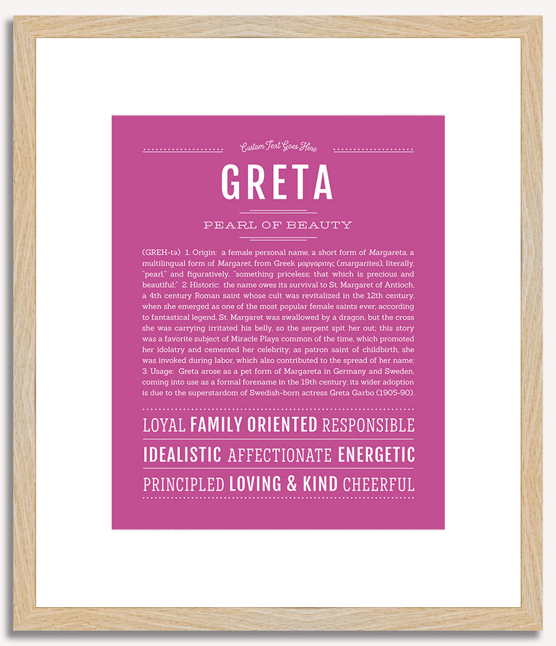 Greta | Name Art Print