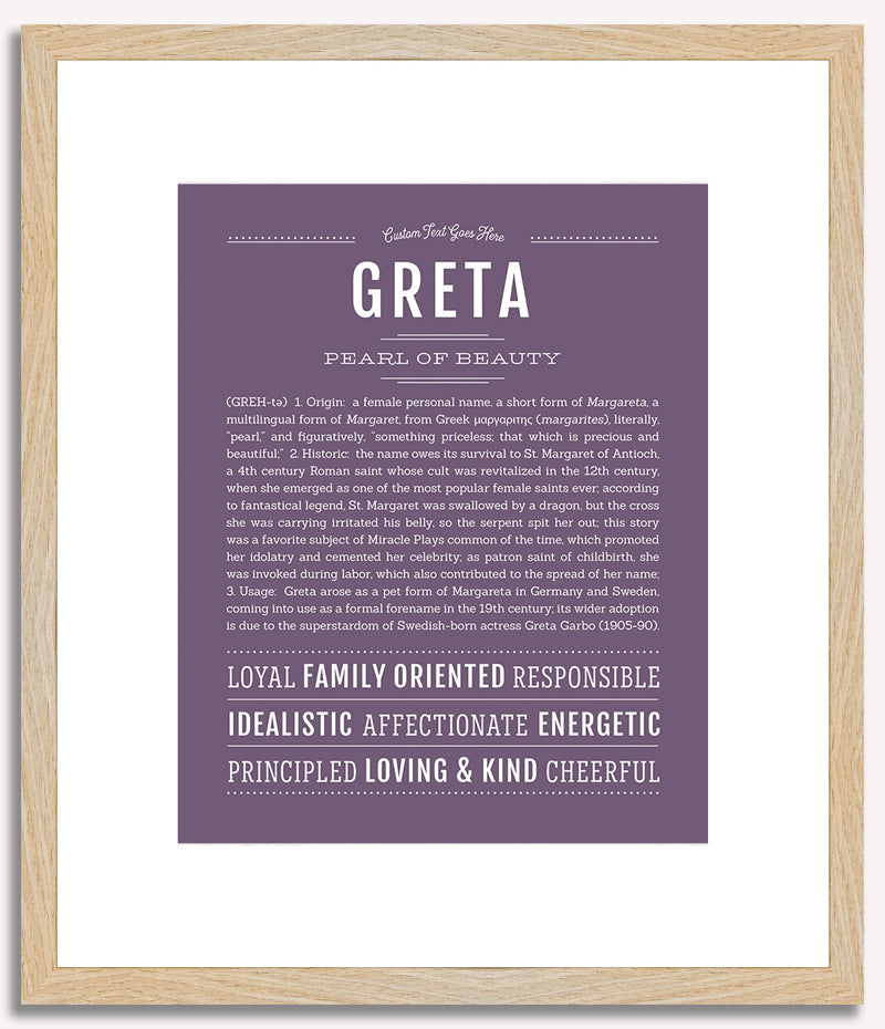 Greta | Name Art Print