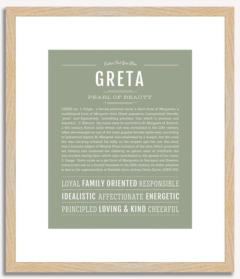 Greta | Name Art Print