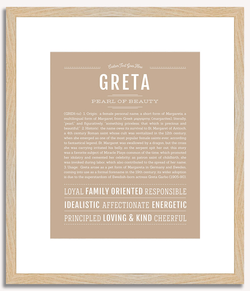 Greta | Name Art Print