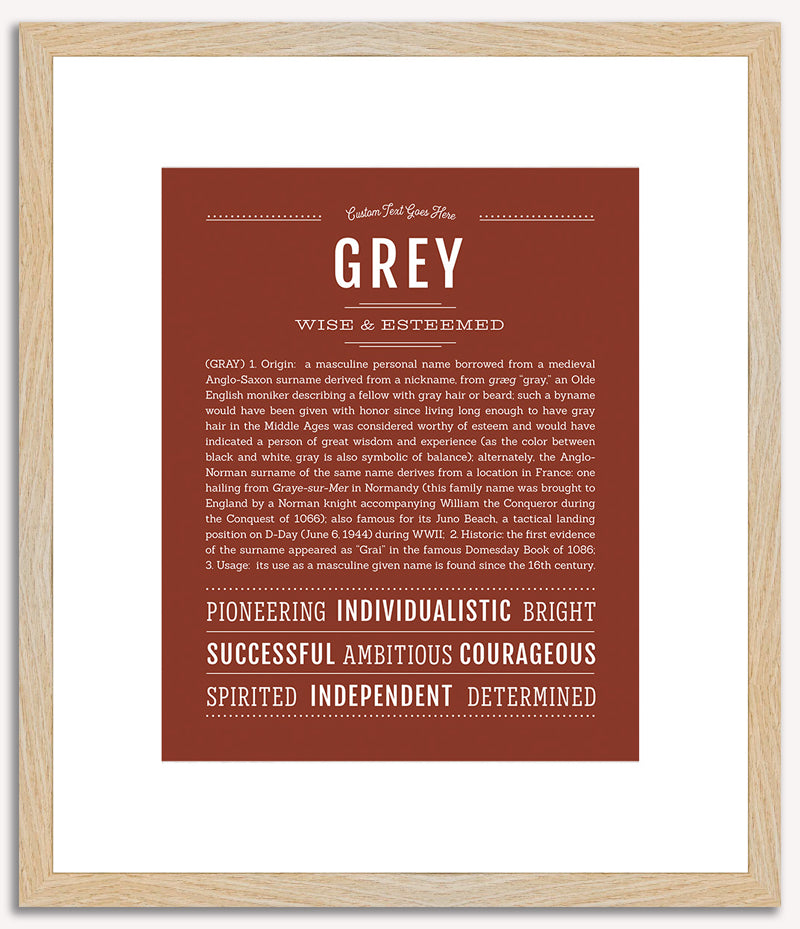 Grey | Name Art Print