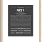 Grey | Name Art Print