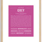 Grey | Name Art Print