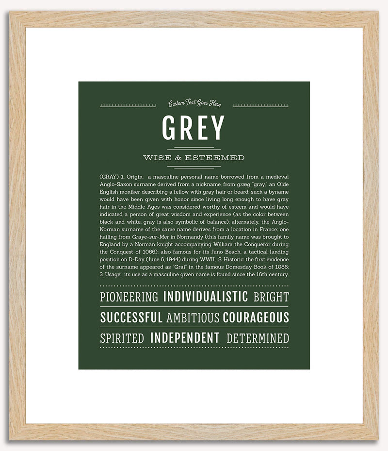 Grey | Name Art Print