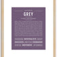 Grey | Name Art Print