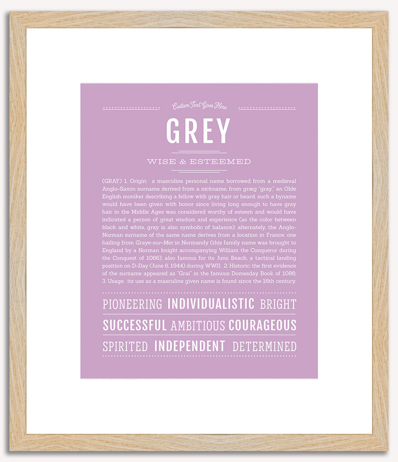 Grey | Name Art Print