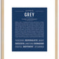 Grey | Name Art Print