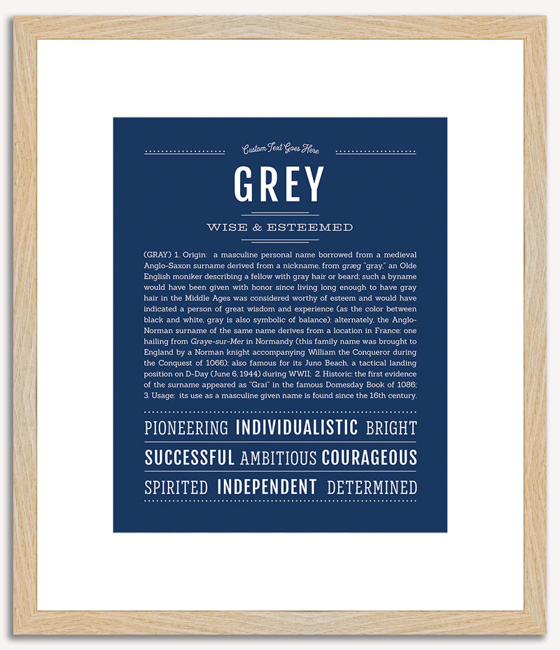 Grey | Name Art Print