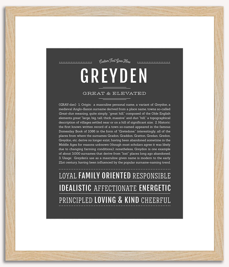 Greyden | Name Art Print