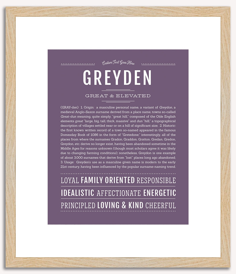 Greyden | Name Art Print