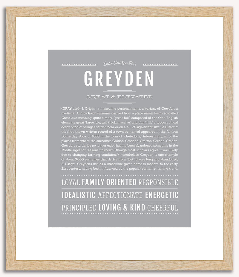 Greyden | Name Art Print