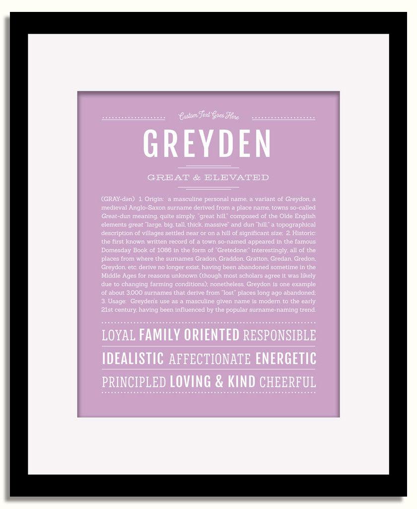 Frame Options | Lilac | Black Frame, Matted