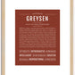 Greysen | Name Art Print