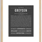 Greysen | Name Art Print