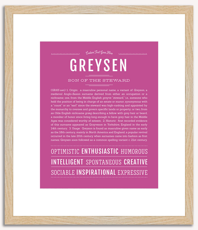 Greysen | Name Art Print