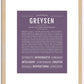 Greysen | Name Art Print