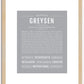 Greysen | Name Art Print