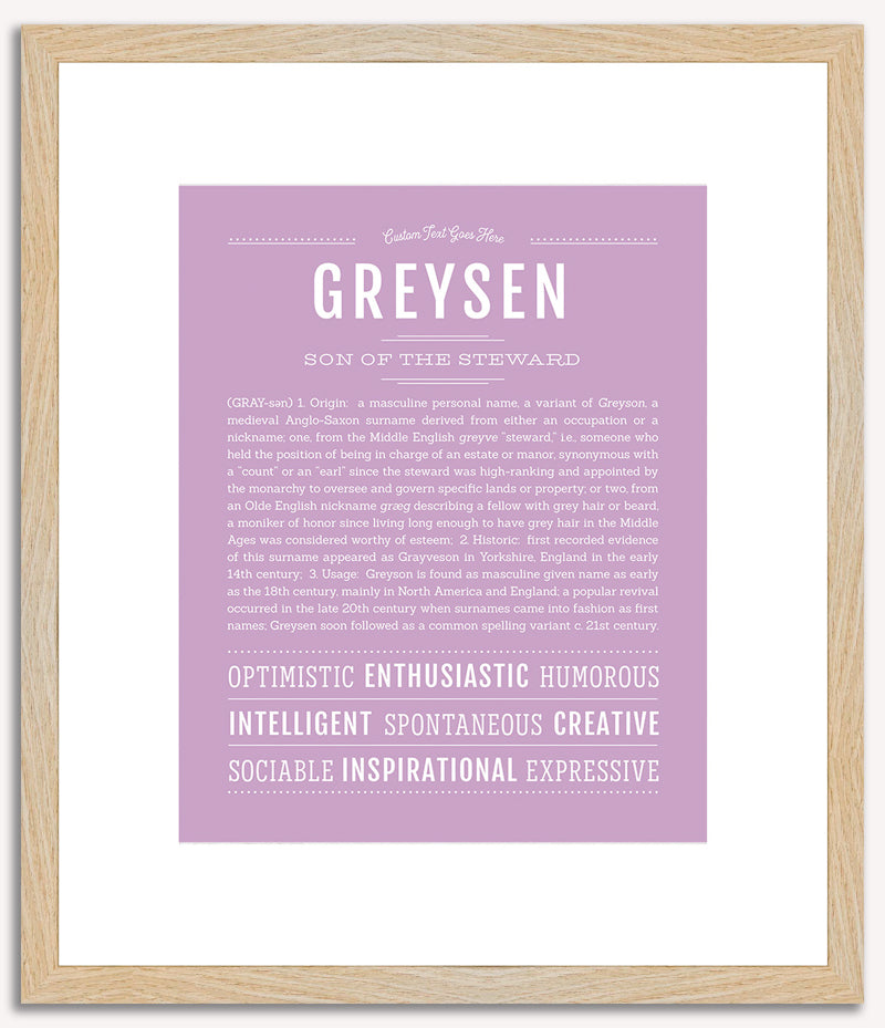 Greysen | Name Art Print