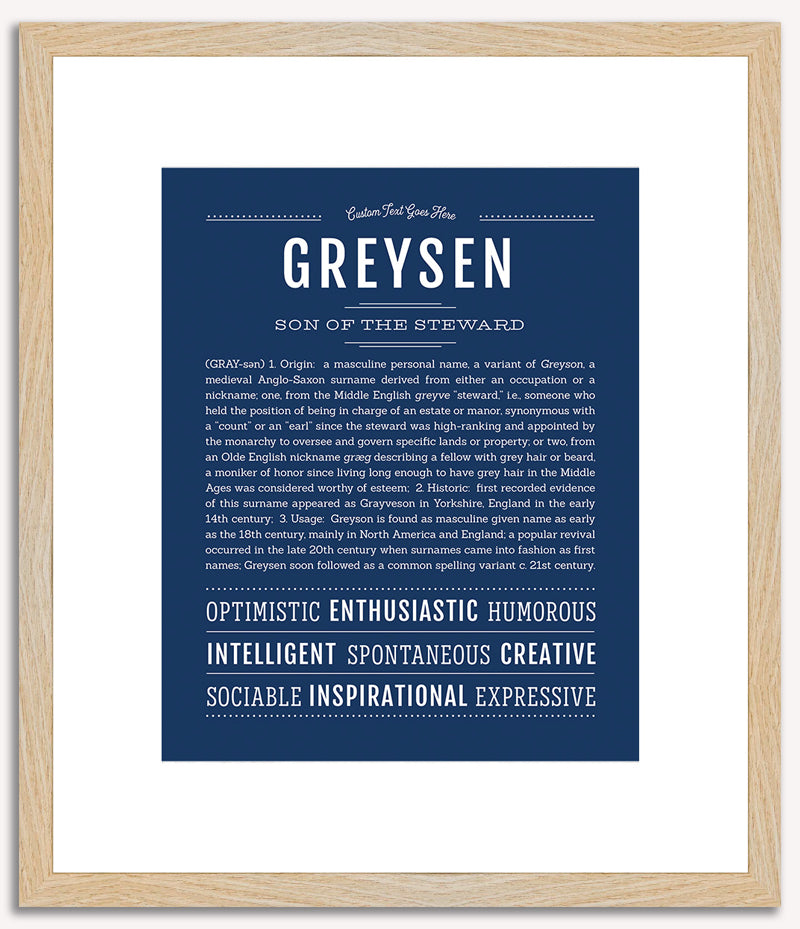 Greysen | Name Art Print