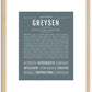 Greysen | Name Art Print