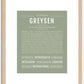 Greysen | Name Art Print