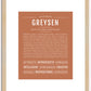 Greysen | Name Art Print