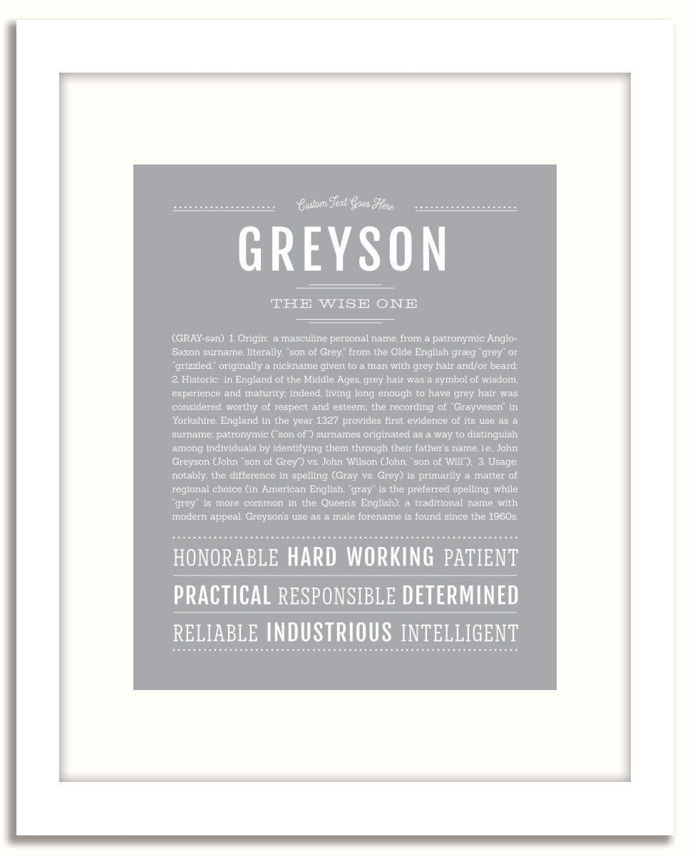 Frame Options | Light Gray | White Frame, Matted